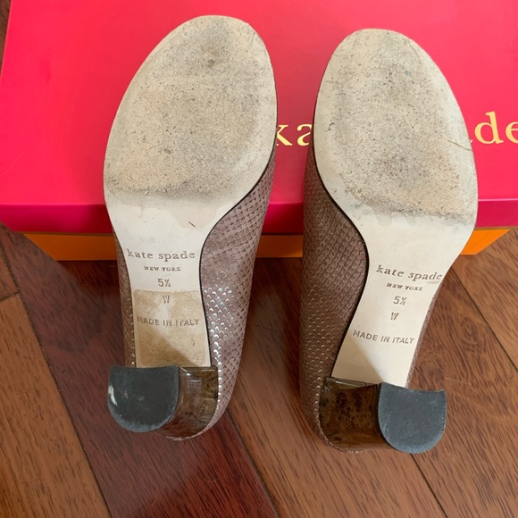 Kate Spade ♠️ | Snake Printed Wooden Heels 35.5 - Picture 4 of 7
